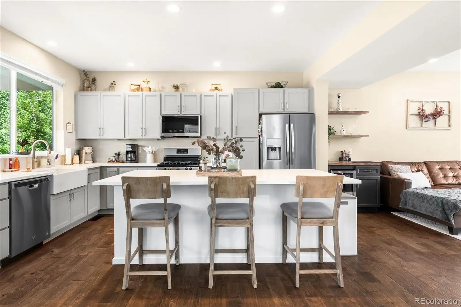 Kitchen with island seating