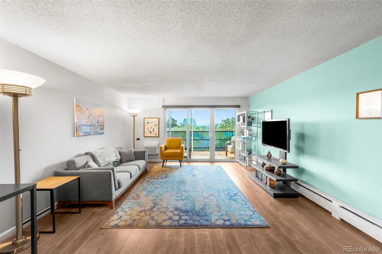 Living room open to the balcony