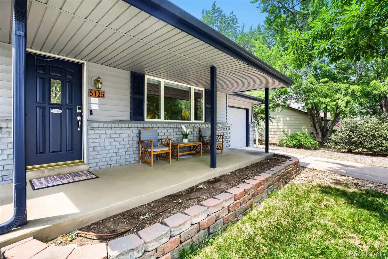 Covered front porch and entry